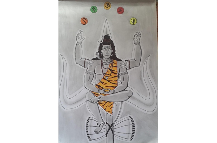तांडव , Tandav - Lord Shiva - Artist: Bijay Biswaal. ballpointpen on paper.  (via Twitter: Bijay Biswaal) | Hindu art, Indian art paintings, God art